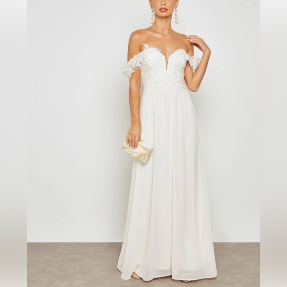 Soieblu Off Shoulder Sweetheart Neckline Dress Maxi Dress - Picture 2 of 13